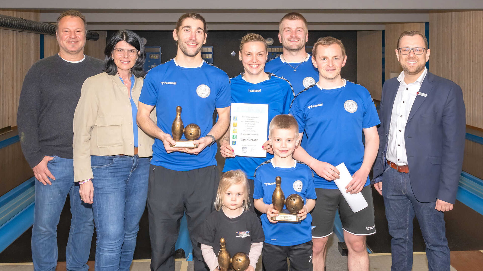 Siegerehrung beim Landkreispokal im Kegeln