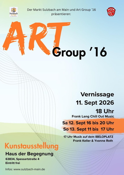 Plakat der Art Group 16 Kunstausstellung