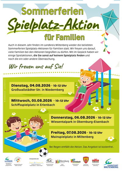 Sommerferien Spielplatz-Aktion für Familien