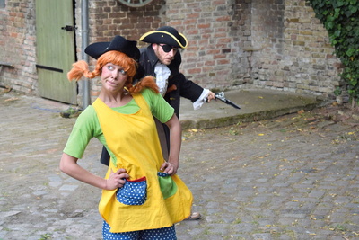 Pippi Langstrumpf mit ihren Freunden