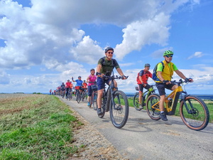 Radfahrer-Kolonne