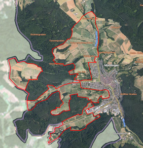 Karte der Gebiete die abgesucht werden