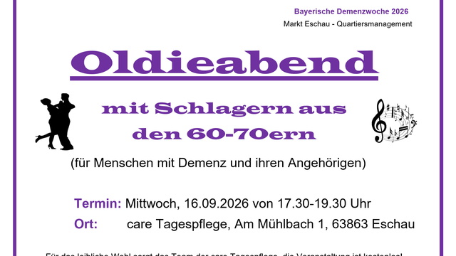 Plakat mit Infos zur Veranstaltung