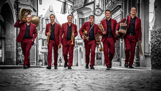 Bandmitglieder der Bozen Bass Gruppe