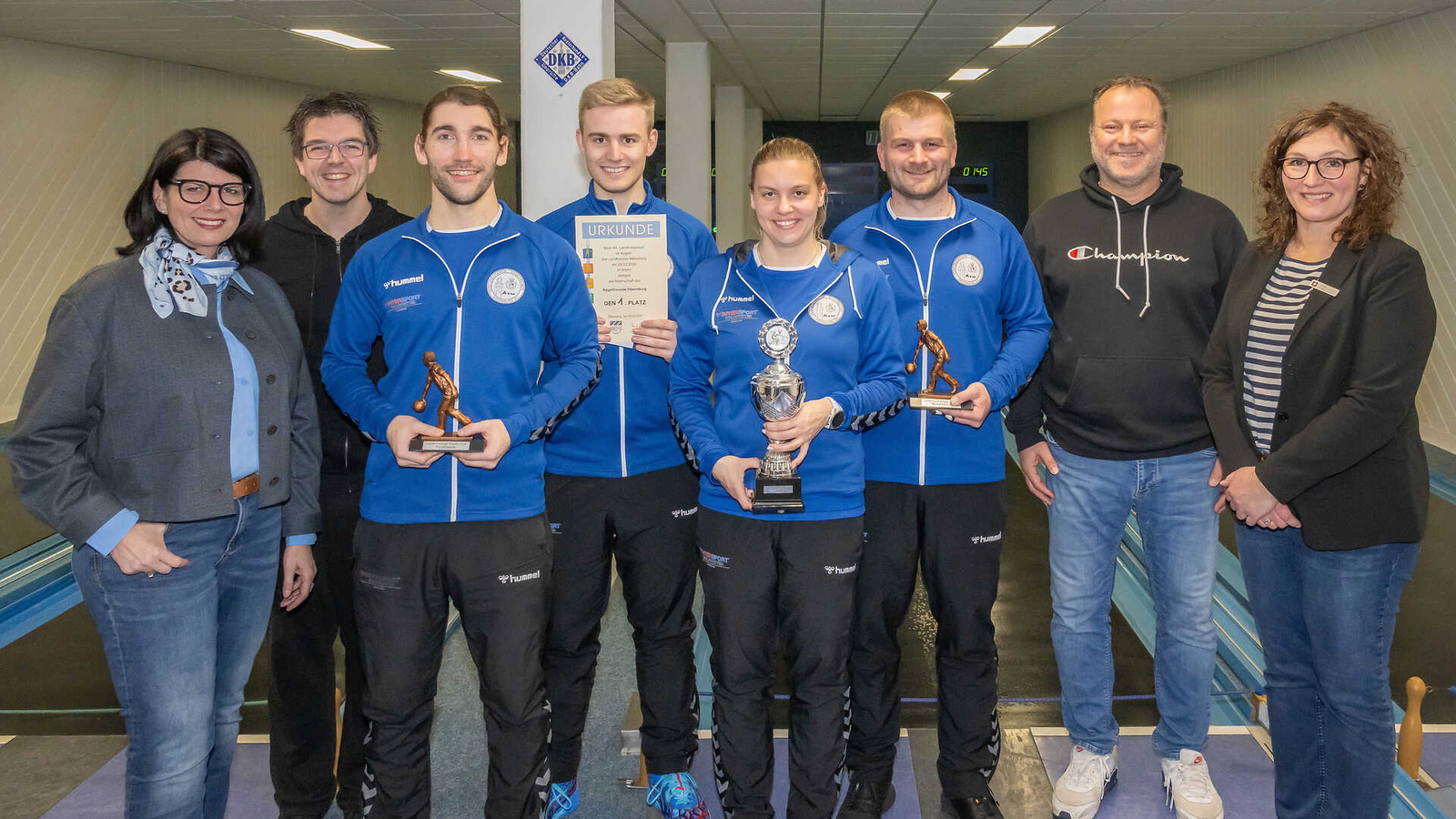 Siegerehrung beim Landkreispokal Kegeln