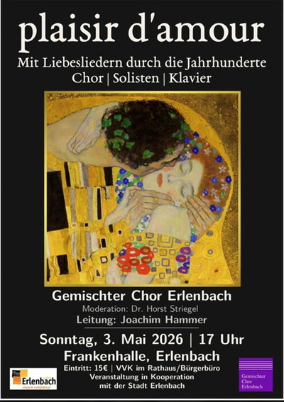 Konzert "Plaisir d'amour" des Gemischten Chors Plakat