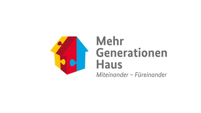 Haus bestehend aus vier Puzzleteilen als Logo