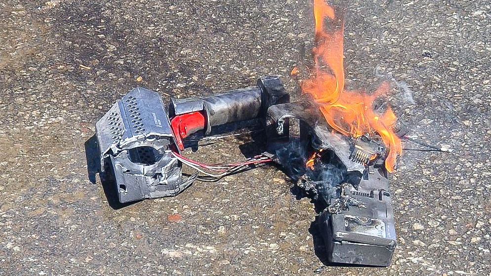 Brennende Elektrogeräte