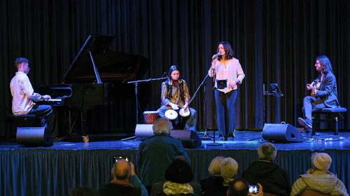 Vier Musiker auf Bühne