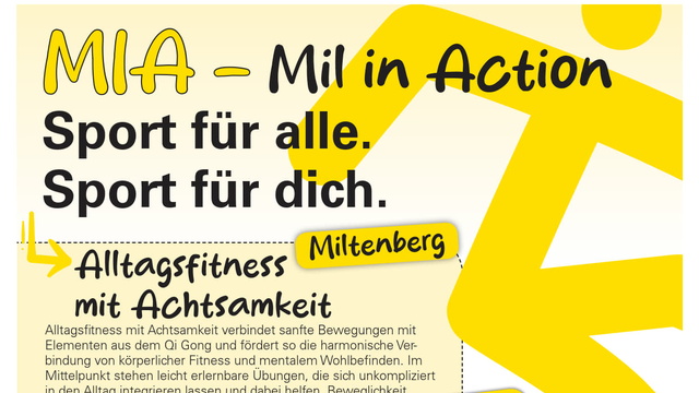 Plakat Alltagsfitness mit Achtsamkeit
