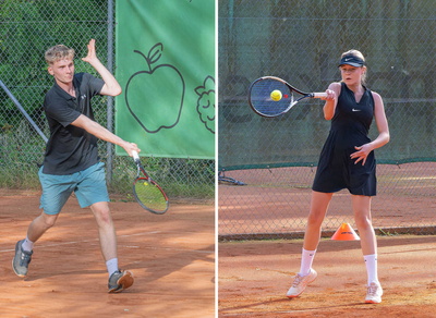 Die Sieger Leander Stelzer (links) und Mia Leibmann